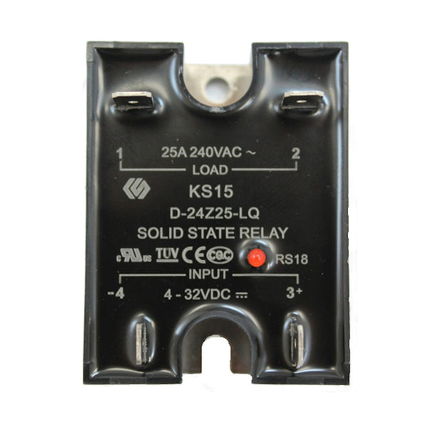 Solid State Relay (SSR) Large - Load 25A 250 VAC - Input 4-32 VDC