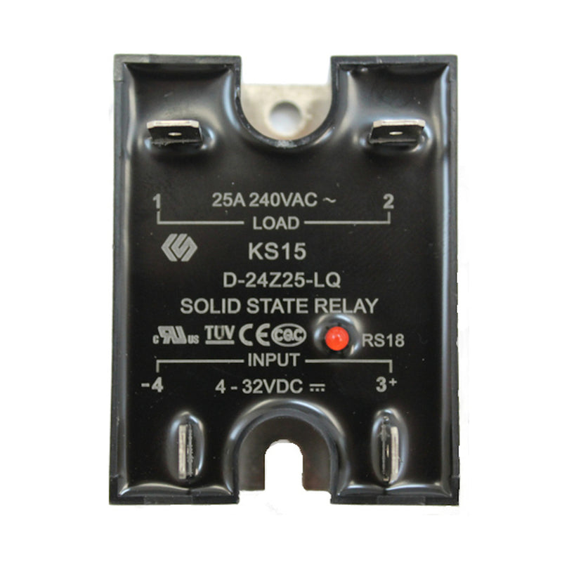 Solid State Relay (SSR) Large - Load 25A 250 VAC - Input 4-32 VDC