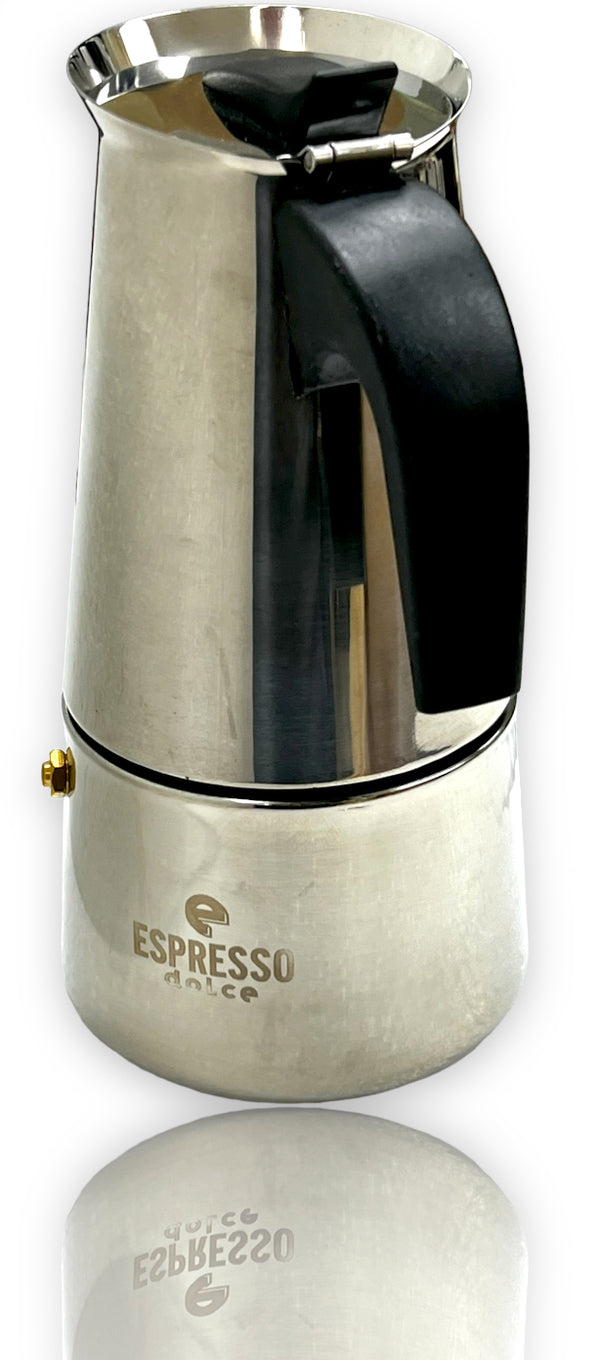 6 Cup Stove Top Espresso Maker (Stainless Steel) w/ Logo
