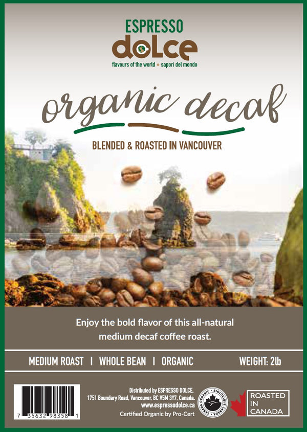 Organic Decaf Beans- Medium Roast 2lb