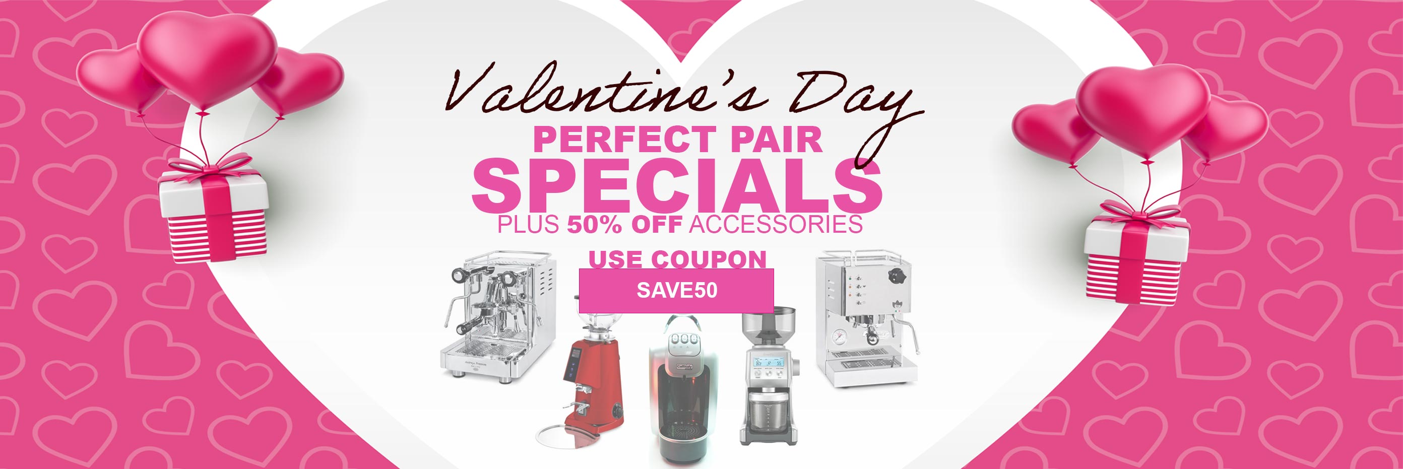 Valentine's Day Coffee Machine Bundles
