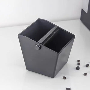 Small square knock box with rubber padding