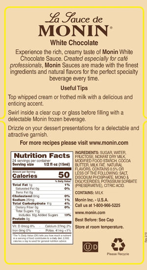 White Chocolate 12oz sauce