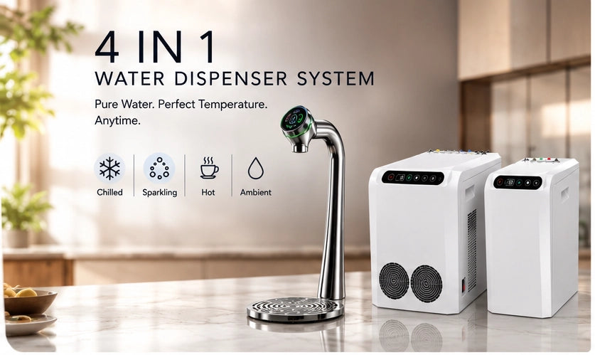 4 in 1 Commercial Sparkling Water Dispenser without RO filtration Undercounter (Pre Order)