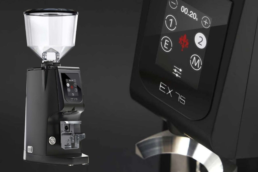 Eureka Atom Excellence 75 in a professional espresso workflow