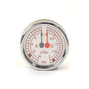 Elektra Dual Pressure Gauge Chrome