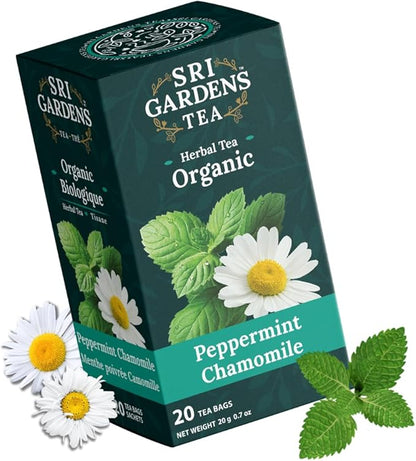 Sri Gardens Tea Organic Peppermint Chamomile Tea 20ct