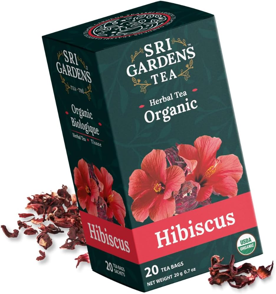 Sri Gardens Tea Hibiscus Tea Bags, 20ct