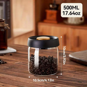 Set of Glass Vacuum Coffee Storage 500ml