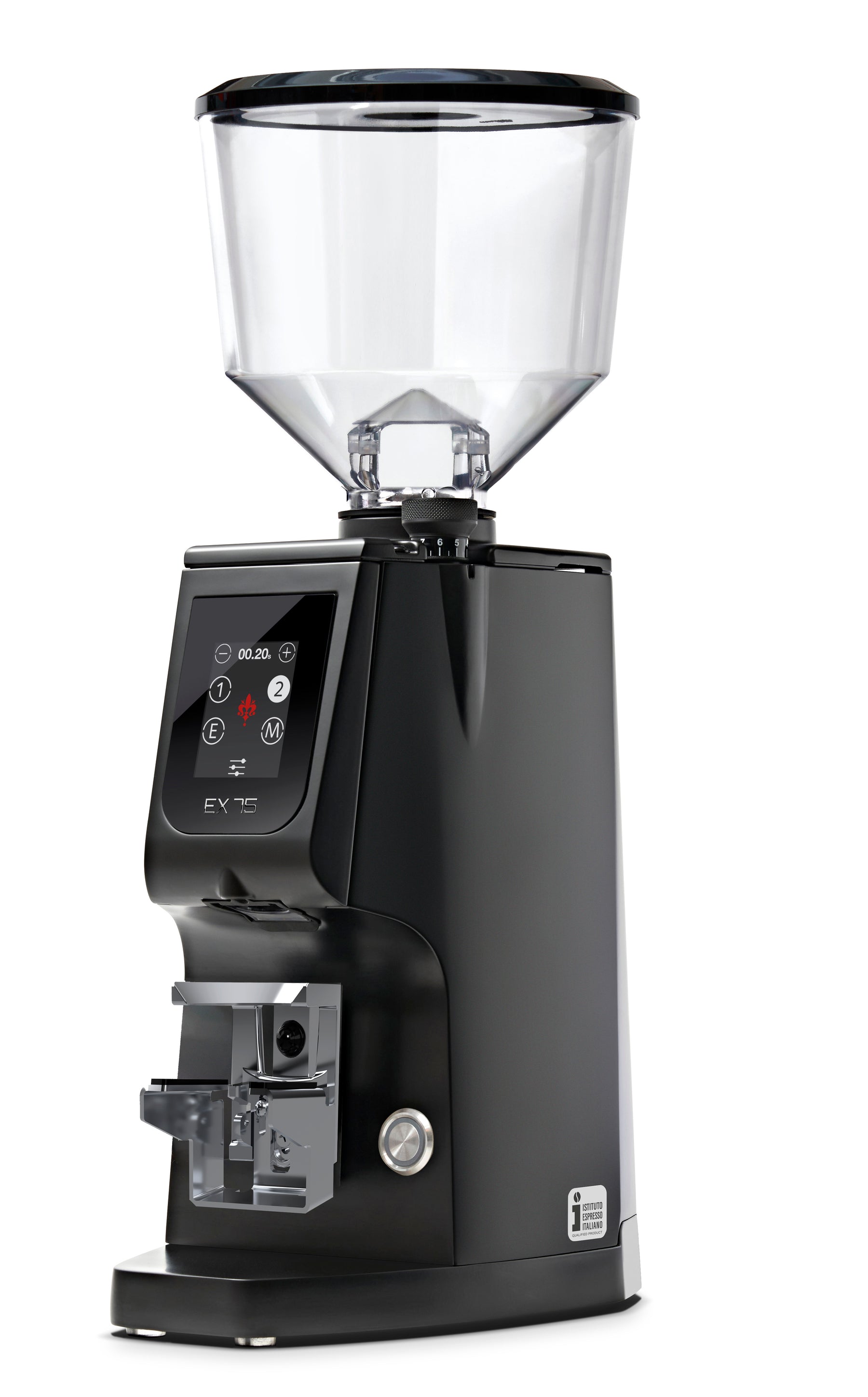 Eureka Atom Excellence 75 grinder in matte black