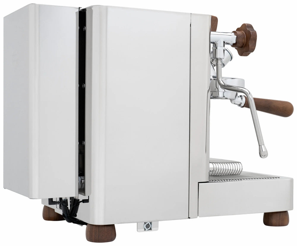 Lelit Bianca V3 stainless-steel rear three-quarter view