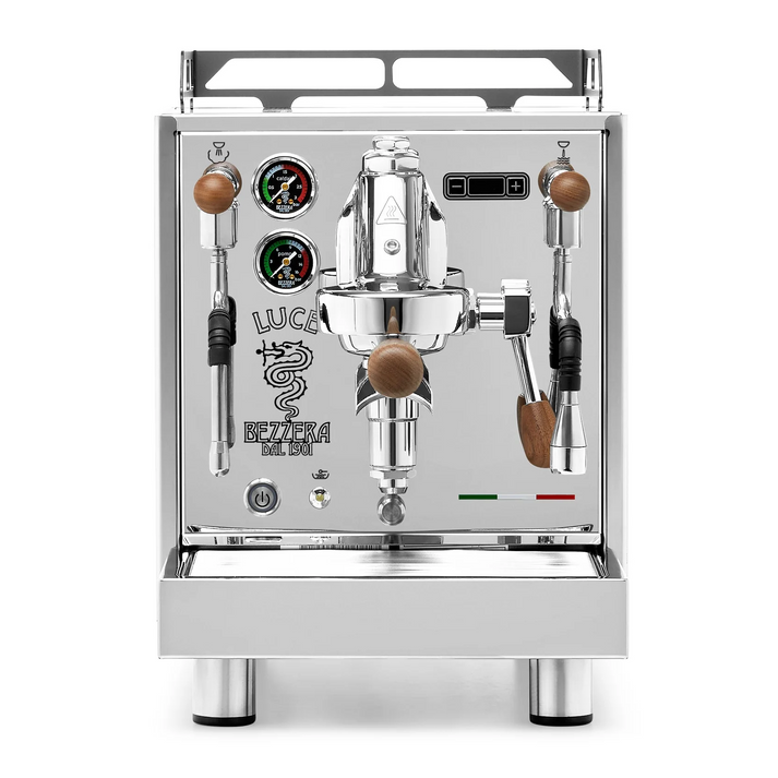 Bezzera Luce S PID espresso machine with wood accents