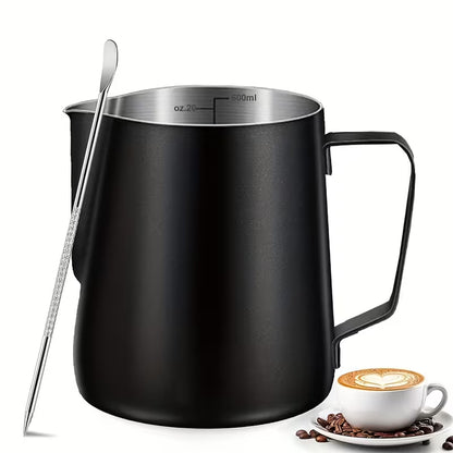 20oz Latte Art Milk Pitcher with Measurements + Pen