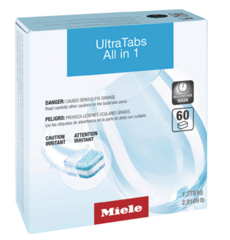 Miele Ultra Tabs All-in-1 Dishwasher Cleaning Tabs 60 Pack - 11295860