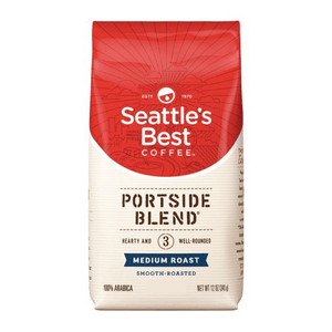 2 Cases - Seattle's Best Coffee Portside Blend Medium Roast WHOLE BEAN 340gr (6 Pack)