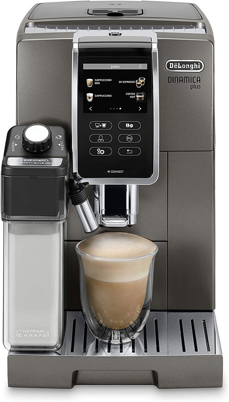 Delonghi Dinamica Plus, Smart Coffee & Espresso Machine with Coffee