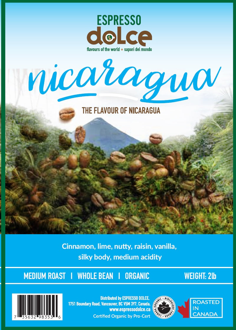 Organic Nicaragua Coffee Beans 2lb