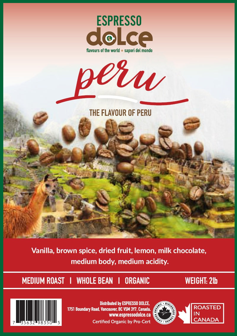 Organic Peru Coffee Beans 2lb