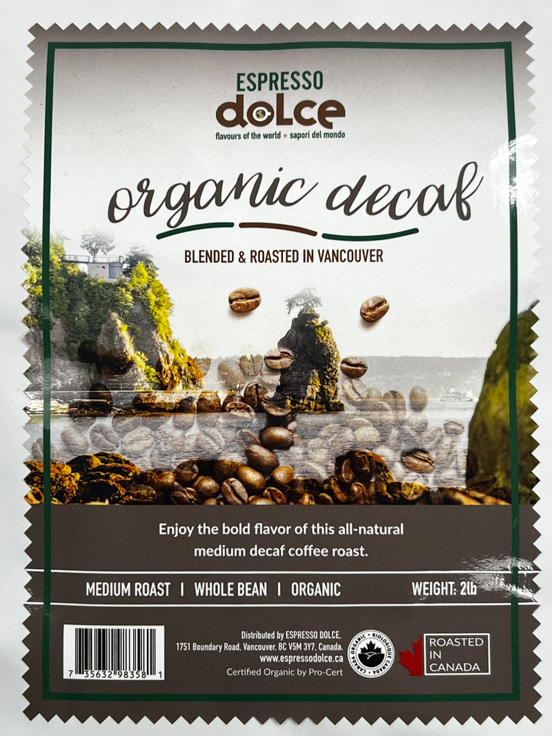 Organic Decaf Beans- Medium Roast 2lb