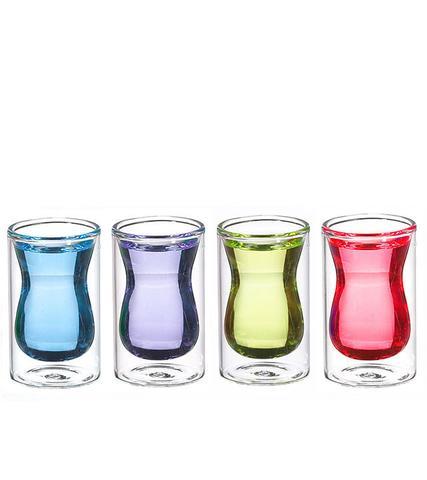 Glassware: GROSCHE Double Walled Istanbul Glasses - 4 x 90ml/3 fl. oz