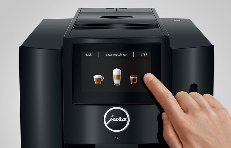 Jura S8 Automatic Coffee and Espresso Machine (Piano Black)